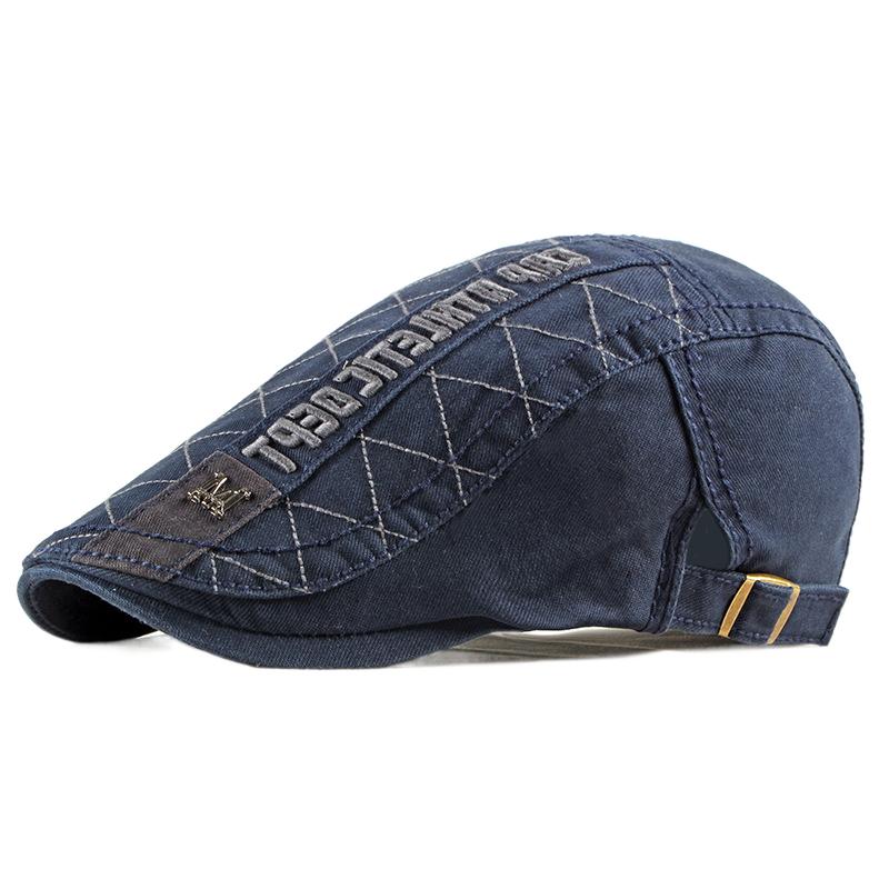 Men Flat Cap Newsboy Hat Beret Cabbie Ivy Cap Patchwork Adjustable Gatsby Newsboy Hat
