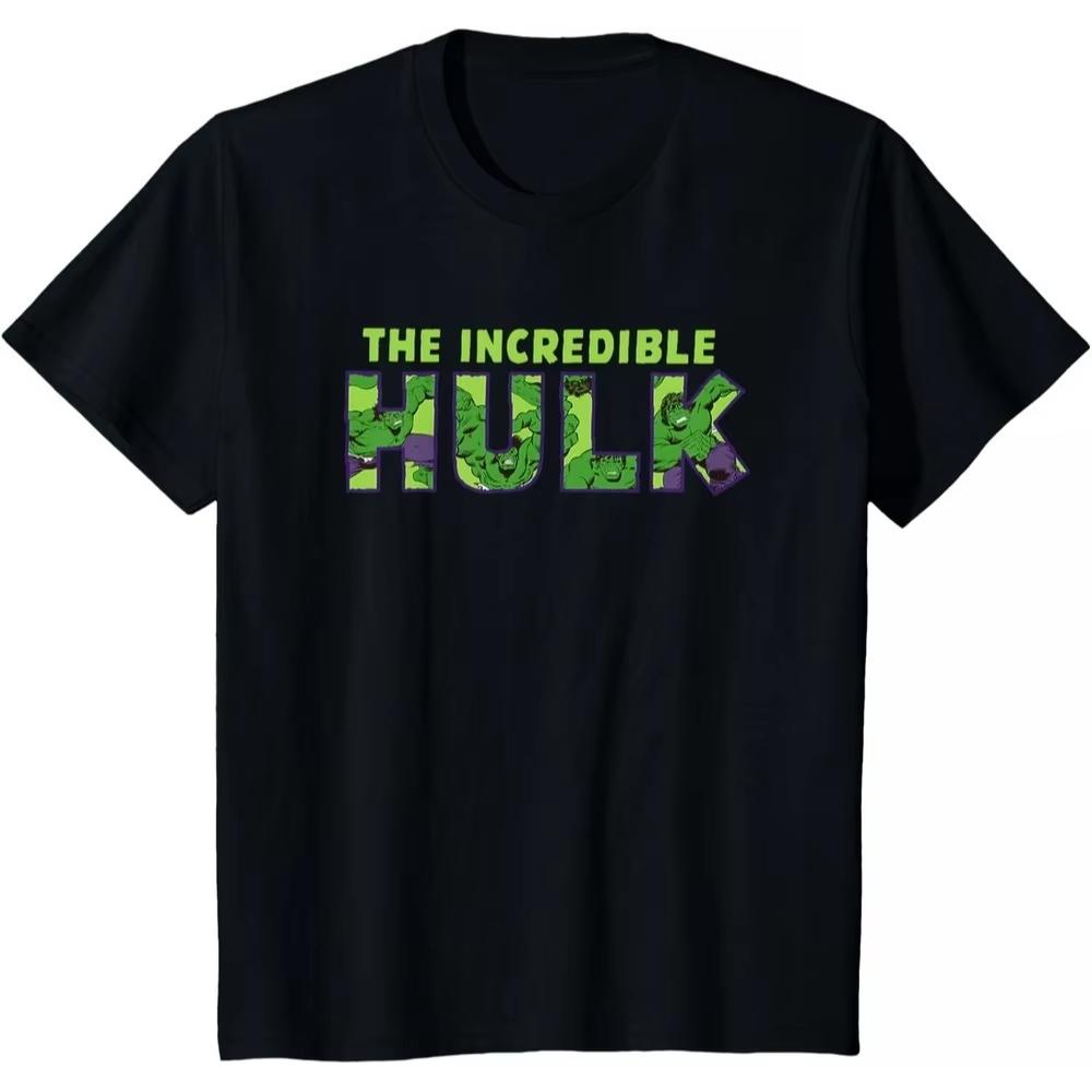 2026 Hulk T-shirt Cartoon Stripfiguur Unisex Korte Mouw Puur Katoen Relaxte Pasvorm Eenvoudige Ronde Hals Vrijetijds Top voor Mannen Vrouwen Unisex