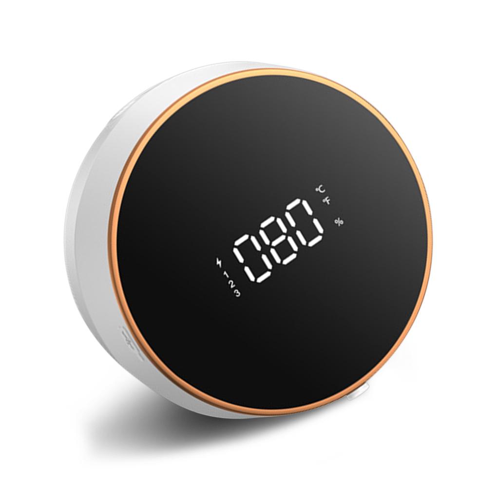 Distribuitor automat de săpun lichid montat pe perete, reîncărcabil prin USB, senzor infraroșu fără atingere, aparat de spumă, afișaj cu LED pentru temperatură