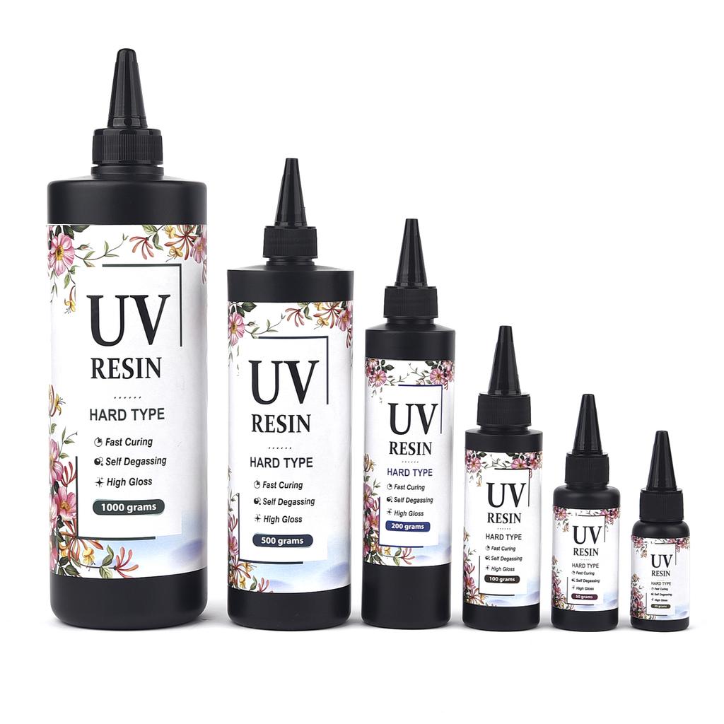 UV Resin Glue Crystal Transparent Liquid Ultraviolet Curing Solar Cure Sunlight Activated Hard Quick Drying Jewelry Resin Glue
