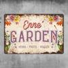 Personalized Custom Garden Metal Sign Herb Fruit Veggie Plaque Outdoor Yard Art Decor Aluminum
