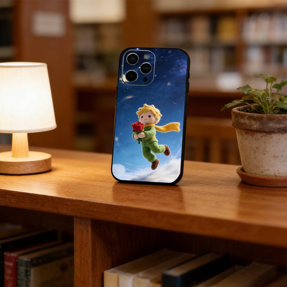 The Little Prince Phone Case For iPhone 17, 16,15,14,13,12,11 Plus,Pro Max, Others Soft Black Cover