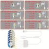 USB COB LED Cabinet Light, Touch Dimmable Strip, 5V IP65 1m for Kitchen, Wardrobe, Showcase