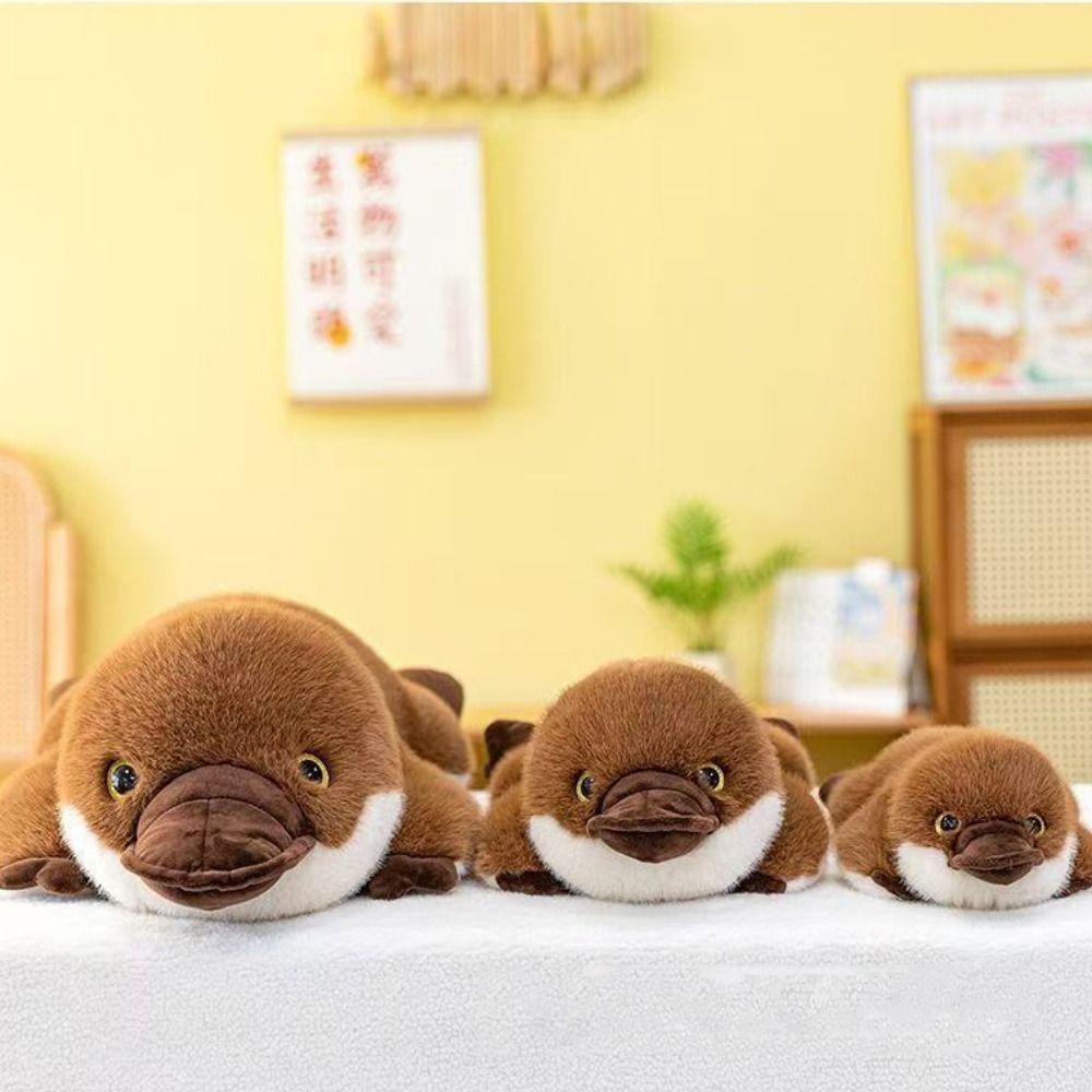 Super Soft Simulation Platypus Toy Fluffy Material Stuffed Animal Doll  Birthday Present