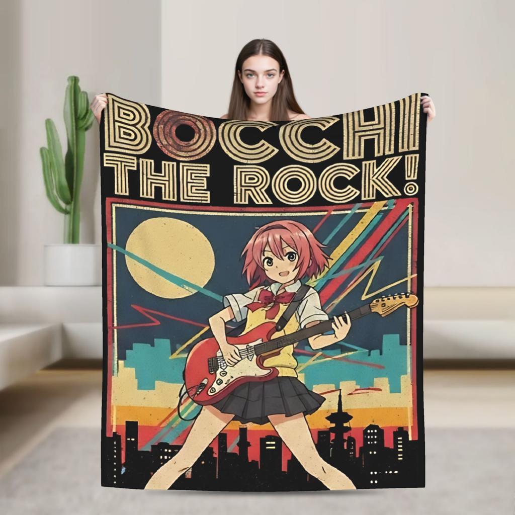 Bocchi the Rock Plush Blanket Girls Boys  Flannel Bedding Throws For Couch Chair Warm Soft Custom Quality Bedspread Gift