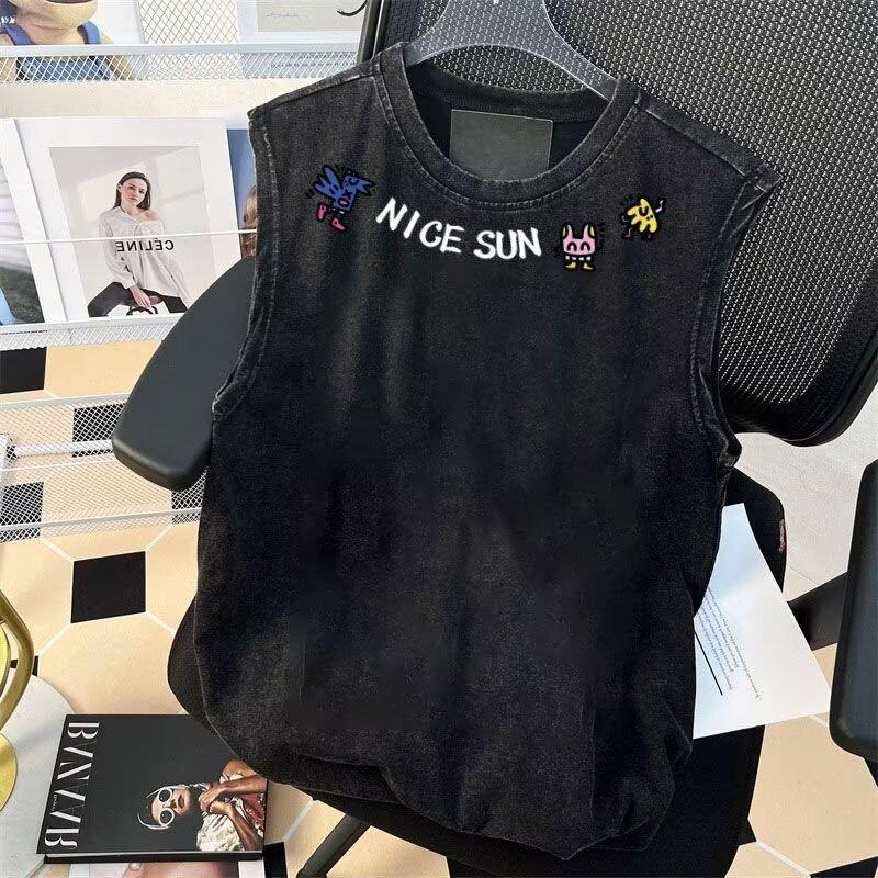 

Men s Sports Cool Casual Vest Hong Kong Style Trend Sleeveless Short Sleeve Fashion Simple Versatile Vest Tank Top M сірий колір