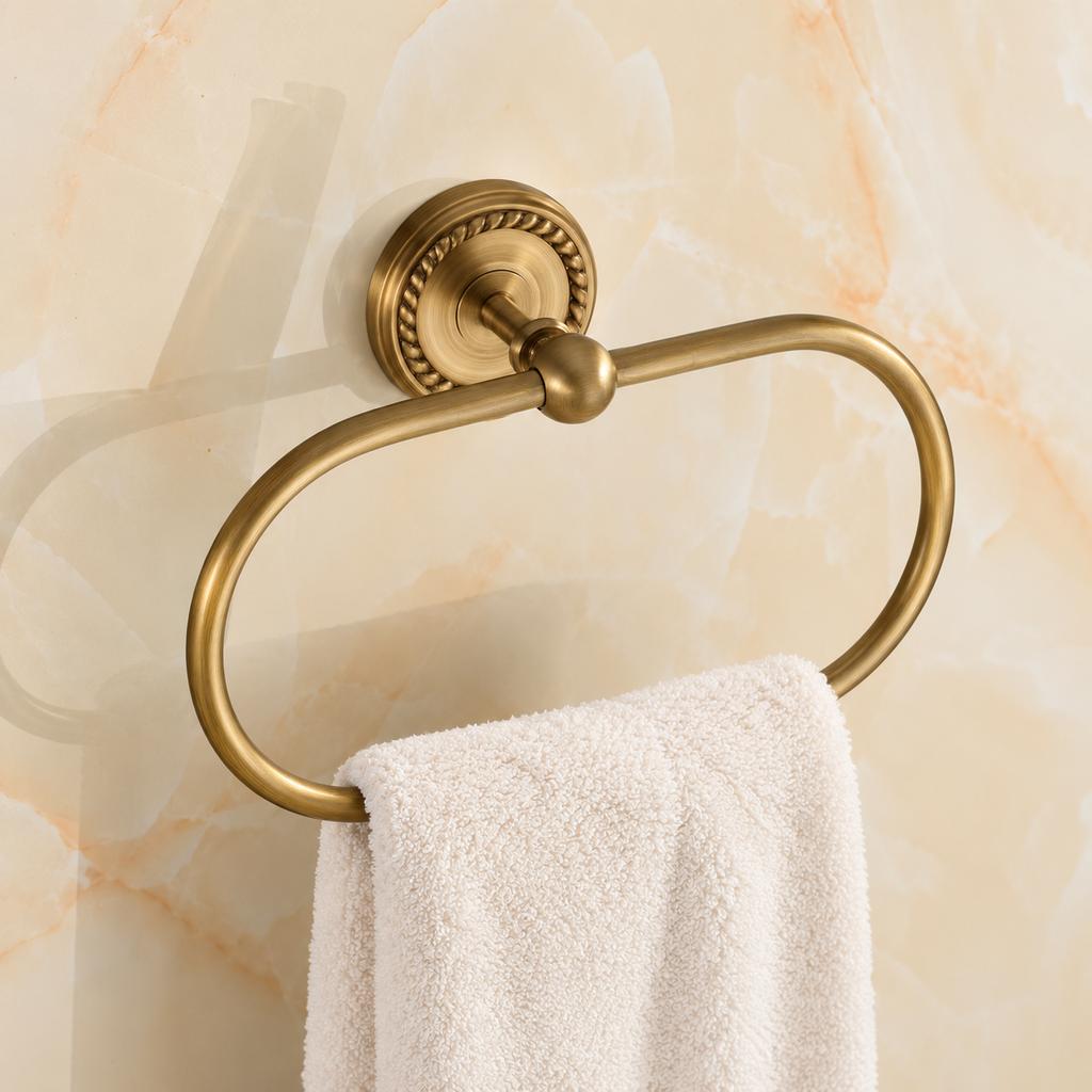 Luxury Copper Bathroom Accessories Set Vintage Wall Mounted Towel Rack Bar Toilet Paper Holder Soap Dish Robe Hook Hardware Set