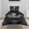 Skull & Skeleton Gothic Vintage Duvet Cover Set 200x200cm King Size Bedding Set Halloween Home Decor Boho Dark Fantasy Bed Set