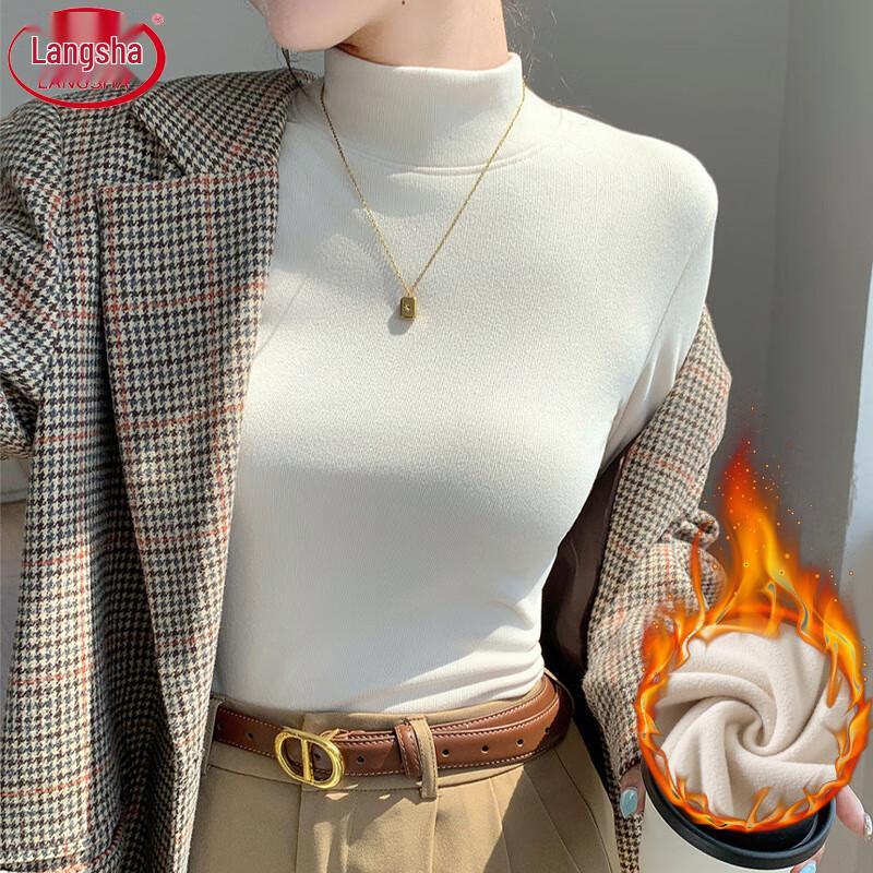 Langsha Women s Winter Fleece Base Layer Top L