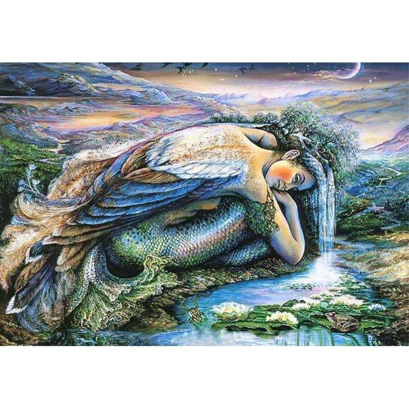 Krásná dívka Butterfly Rhinestone 5D DIY Diamantová malba Vyšívací sady křížového stehu Diamantová mozaika Home Decor