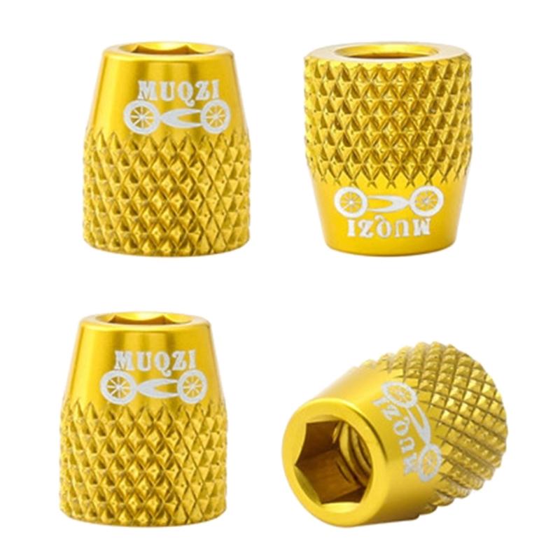 4 ST Cykelbromssko Skruvbyte M6 Bromsklossbultar Aluminiumlegering V-bromsblocksmutter Bromslangsfäste