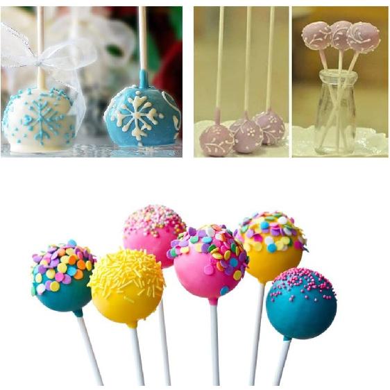 COOLAKE Lollipop Sticks 100 Pack 6 Inch Paper Candy Making Sucker Sticks for Cake Topper, DIY Homemade Fruit Candy, Chocolate