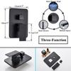 Matte Black LED  Bathroom Showe Faucet Rainfall Shower Head Bath Water Faucet Wall Mounted Bathtub Shower Mixer Tap Shower Set
