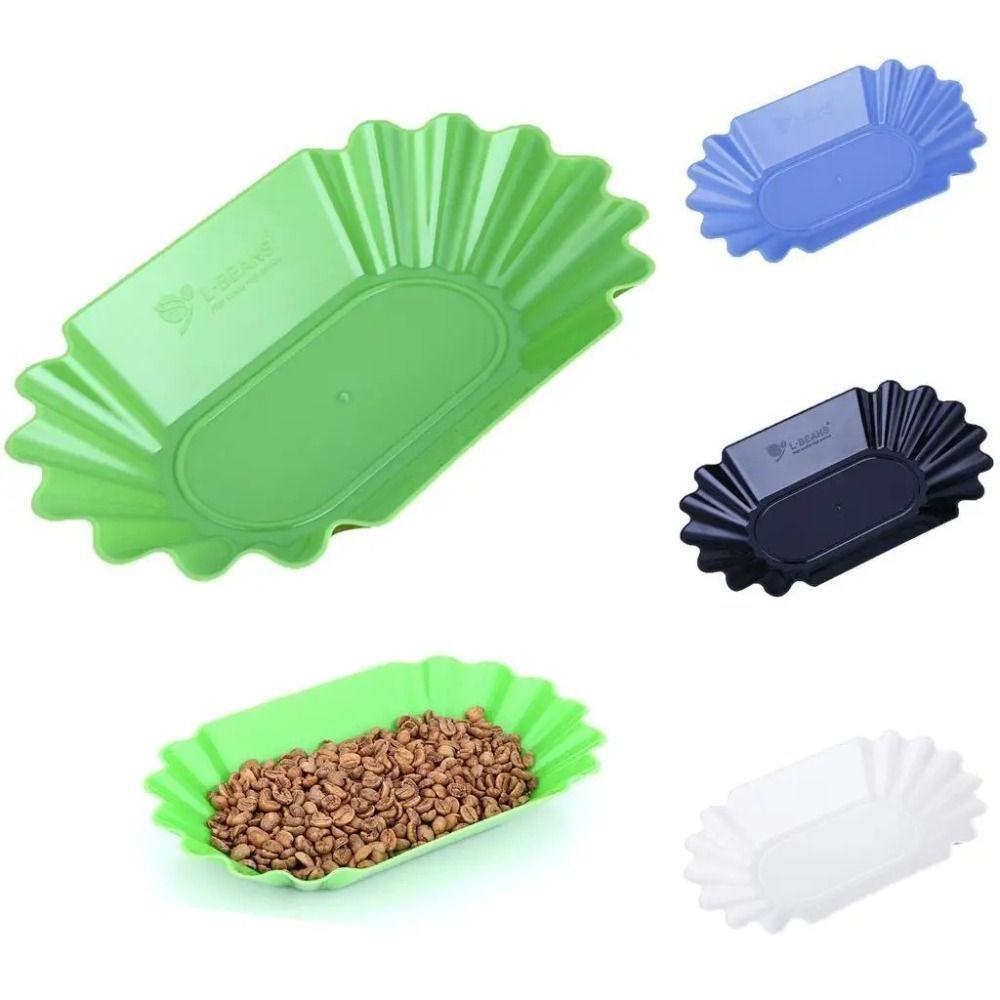 Plastic Coffee Bean Tray 22.3x13x3.5cm Oval Sample Display Tray Space Saving Practical Snack Serving Tray Select Coffee Set