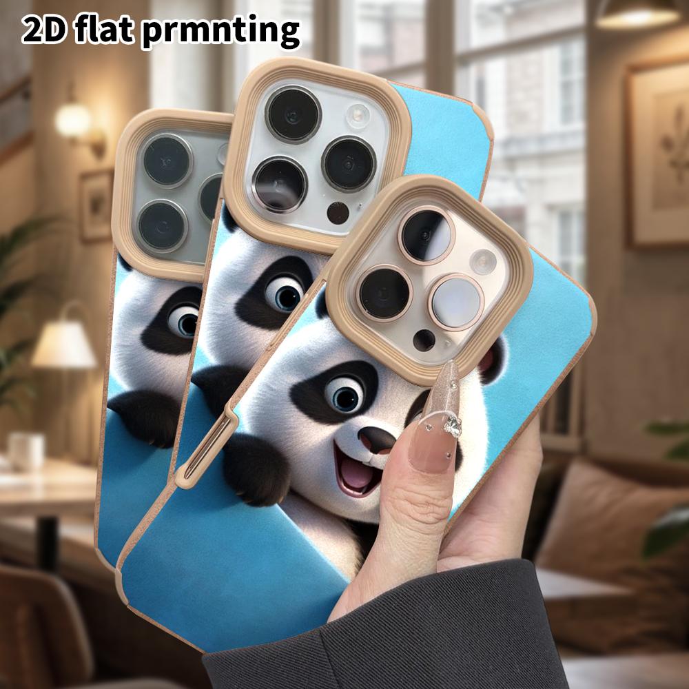 Phone Case: Lambskin 2D Flat Samsung Galaxy A34 A35 M05 M06 S20 S22 S21 FE Plus 5G Protective Case, Peeking Little Panda, Christmas and Halloween Gift