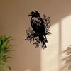 Metal Crow Wall Decor for Yard & Home, Halloween & New Year Gift