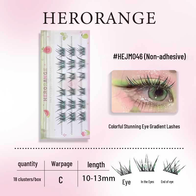 Stunning Gradient Lashes: Vibrant, Voluminous Fox-like Manga False Eyelashes