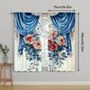 2Pc Flower Print Curtains Decorative Window Drapes Window Treatments For Bedroom Living Room Home Decoration Room Decoration_ai1