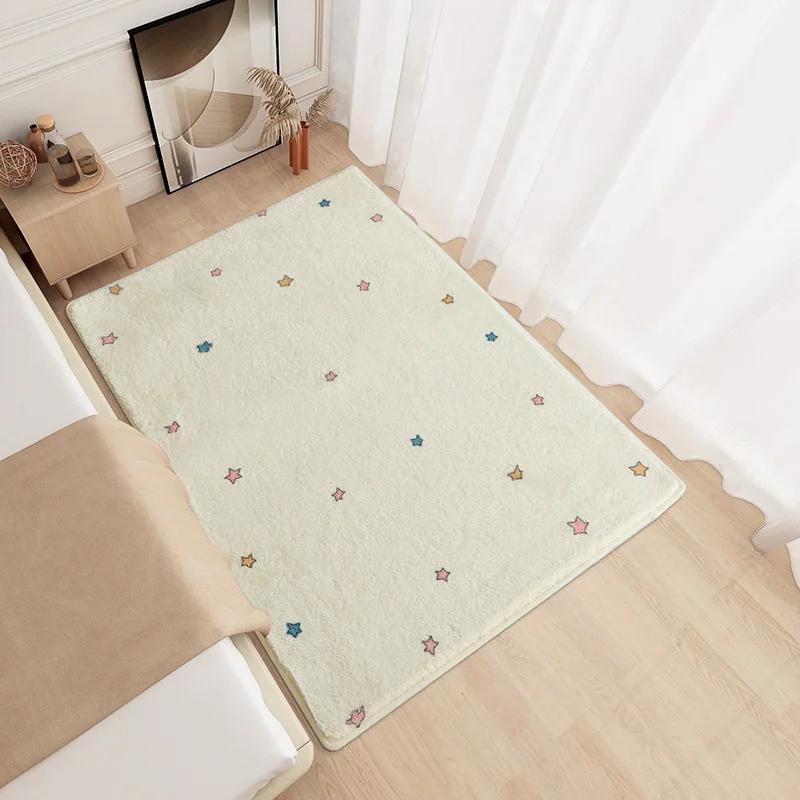 Modern Minimalism Bedroom Fluffy Carpet Large Area Carpets for Living Room Children Girl Room Soft Rug Non-slip Washable Mat
