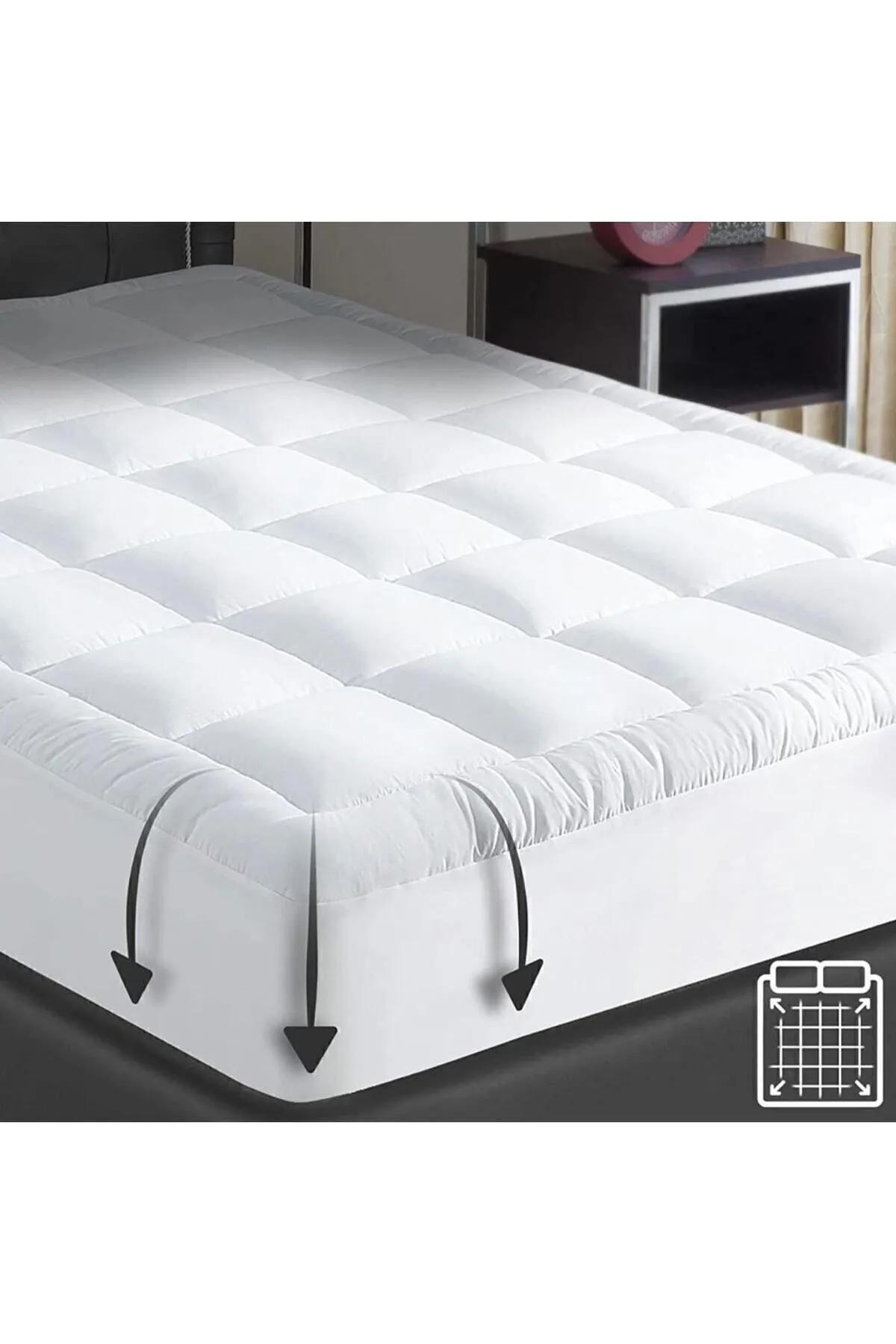 

Стеганый спальный коврик EPeddler для дома, 100% хлопчатобумажная ткань, наволочка в подарок 100 x 190 cm белый