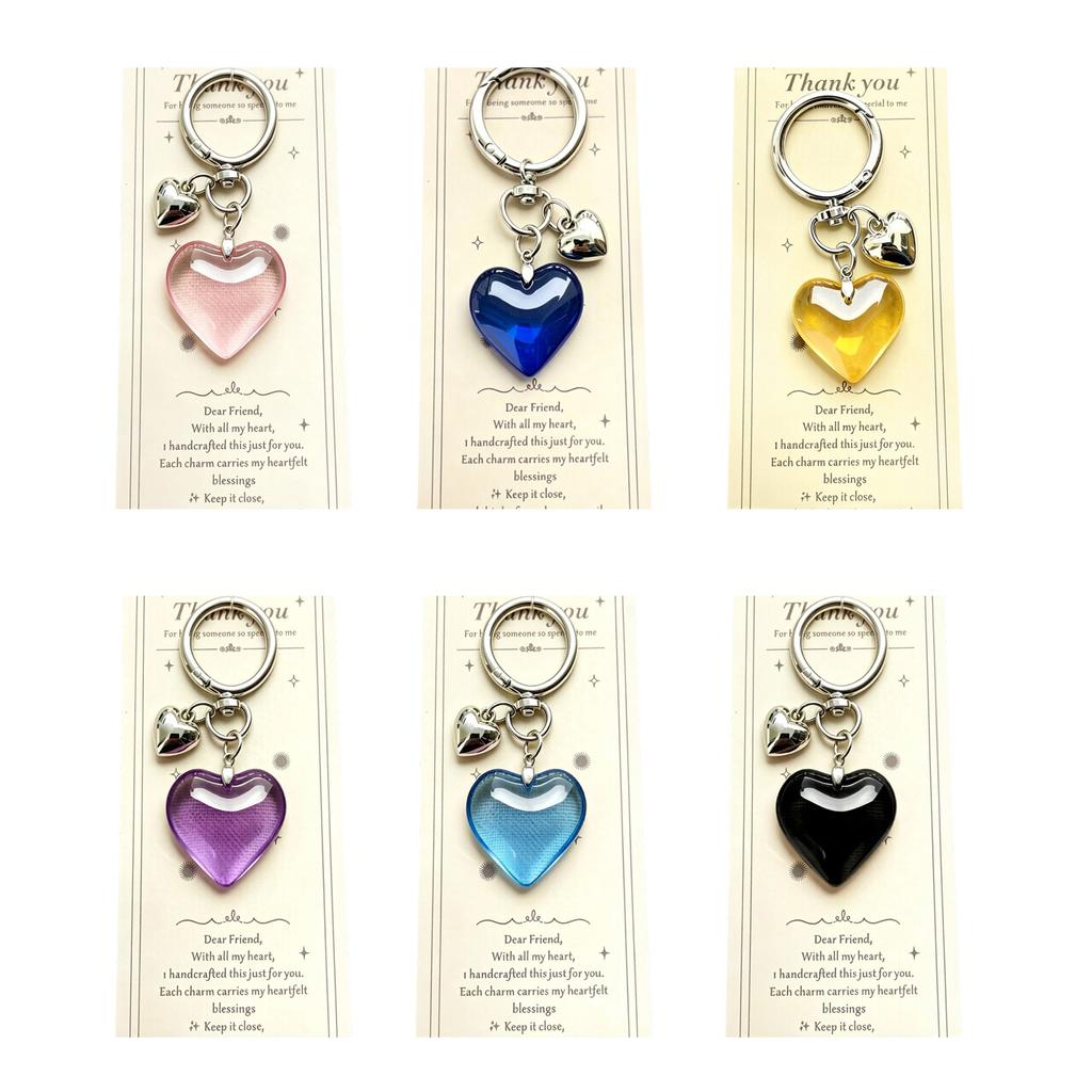 Cute Heart Keychain,Bag Charms Car Key Rings Aesthetic Keychain Accessories for Backpacks,Wallets Decor