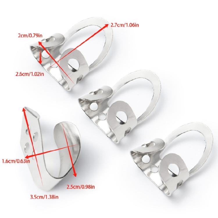 4Pcs/pack Metal Guitar Thumb Picks Finger Picks Adjustable Guitar Plectrums for Acoustic Guitar Banjo Ukulele, Silver