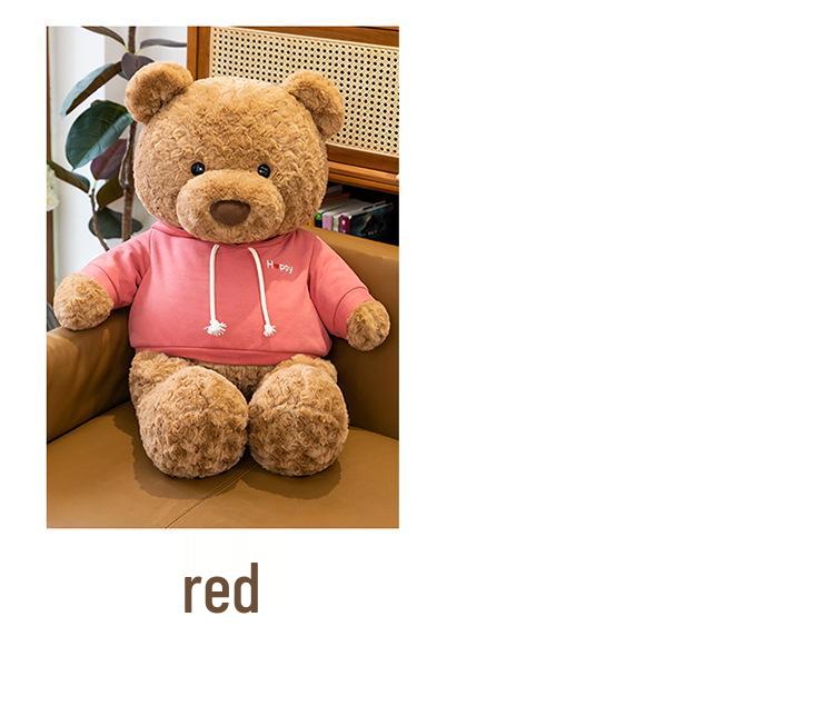 Huggable Teddy Bear Sweatshirt Plush Toy - Cute Stuffed Animal Doll for Kids