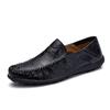 JKPUDUN Italienska Herrskor Casual Lyxmärke Sommar Herr Loafers Äkta Läder Mockasiner Bekväma Andningsbara Slip On Båtskor