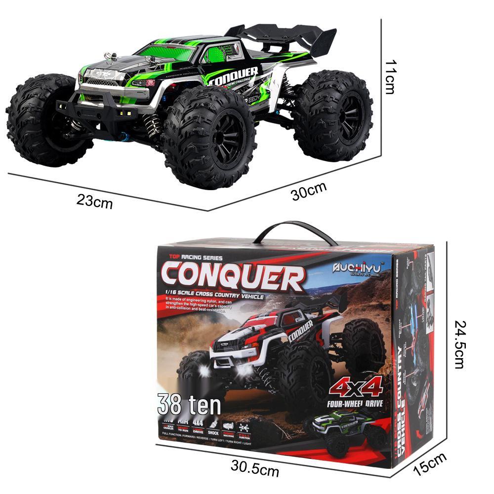 2.4G Remote Control High-Speed Off-Road Pickup Truck with Lights, Speed Up to 38KM/H, Stepless Speed Change Model Car.