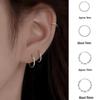 2024 Hot Plain Hoop Sterling Silver Stud Earrings for Women - Comfortable for Sleeping, Ideal for Ear Hole and Cartilage Care.