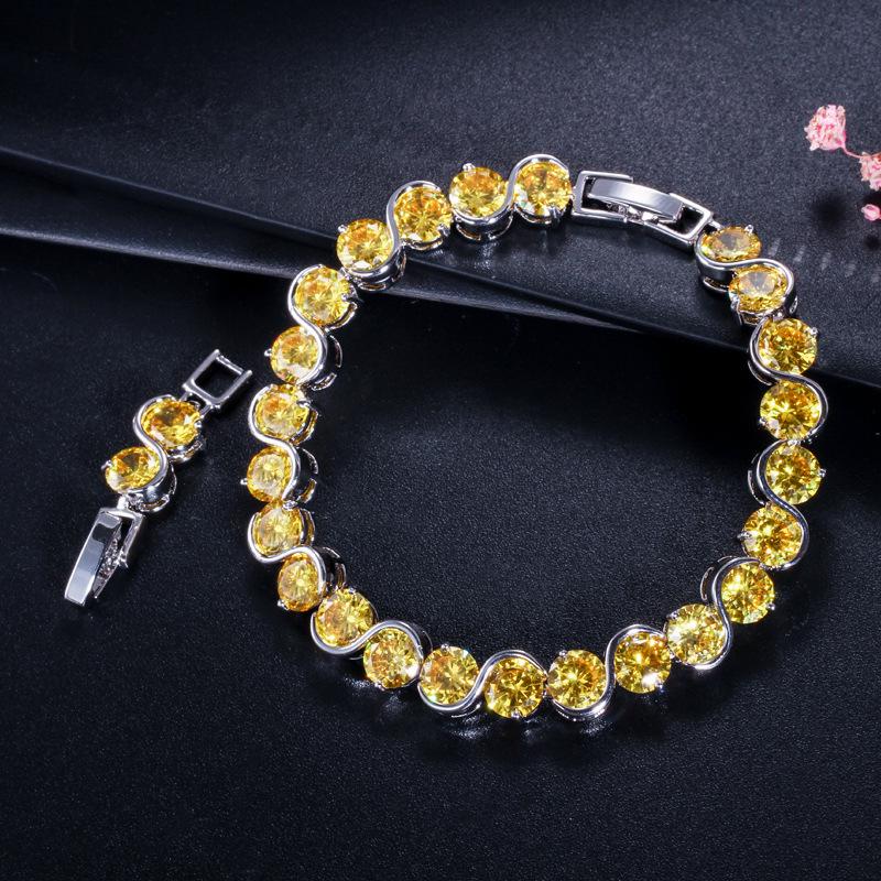 Mehrfarbig optional, Zirkonarmband, Beliebtes Schmuckarmband Handschmuck