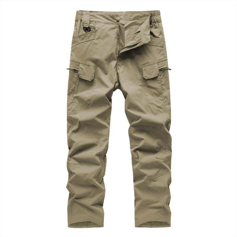 Men s American-style Straight-leg Cargo Pants, Trendy, Minimalist, Loose, Versatile and Stretchable Tactical Cargo Pants Elastic Waist Straight Leg M хаки
