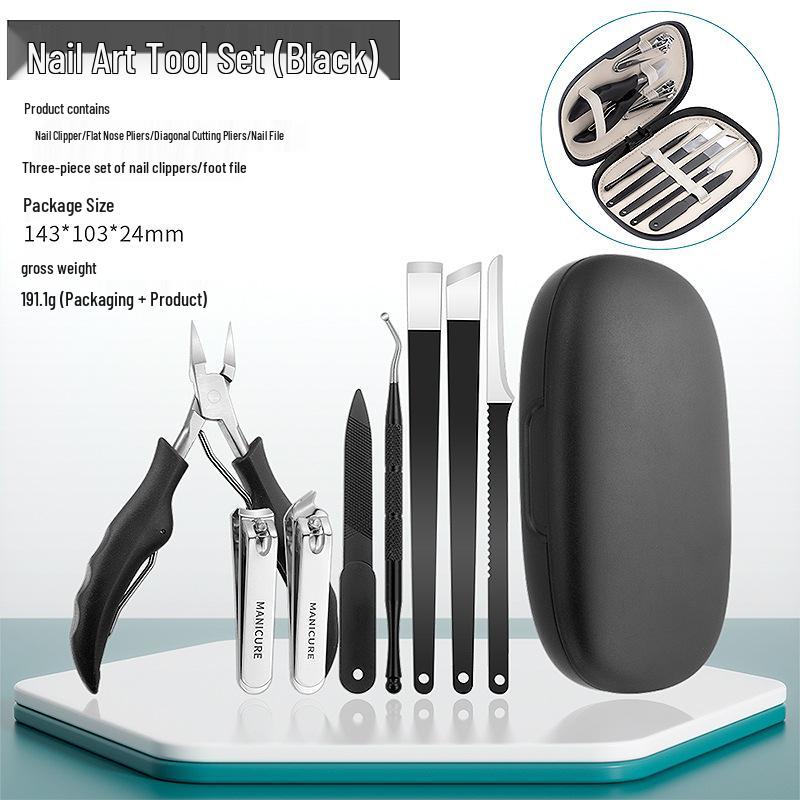Paronychia Clippers Set: Angled Eagle Beak for Thick Toenails & Inflammation - Portable Pedicure Tool Upgraded Angled Clippers Set