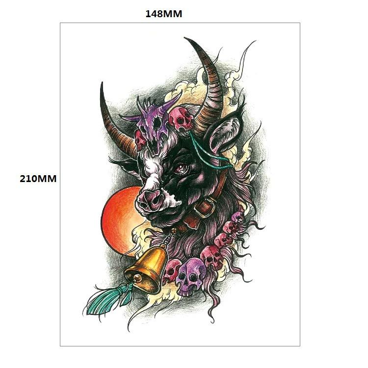 Traditionelle schöne Frau Charakter Tränen Geisha Farbe Wasser Transfer Blume Arm Anti-Real Tattoo Aufkleber Tattoo