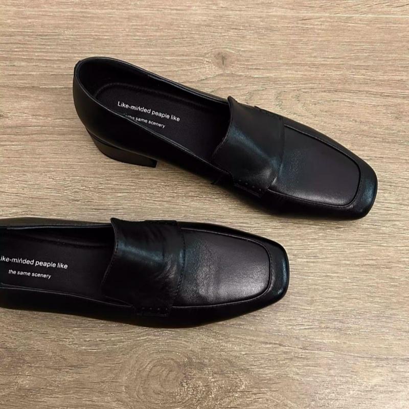 Fashion Square Toe Mid Heel Shoes 2025 Fashion Casual Loafers Office Dress Up Women Pumps Comfortable Soft Single Shoes Zapatos De Mujer