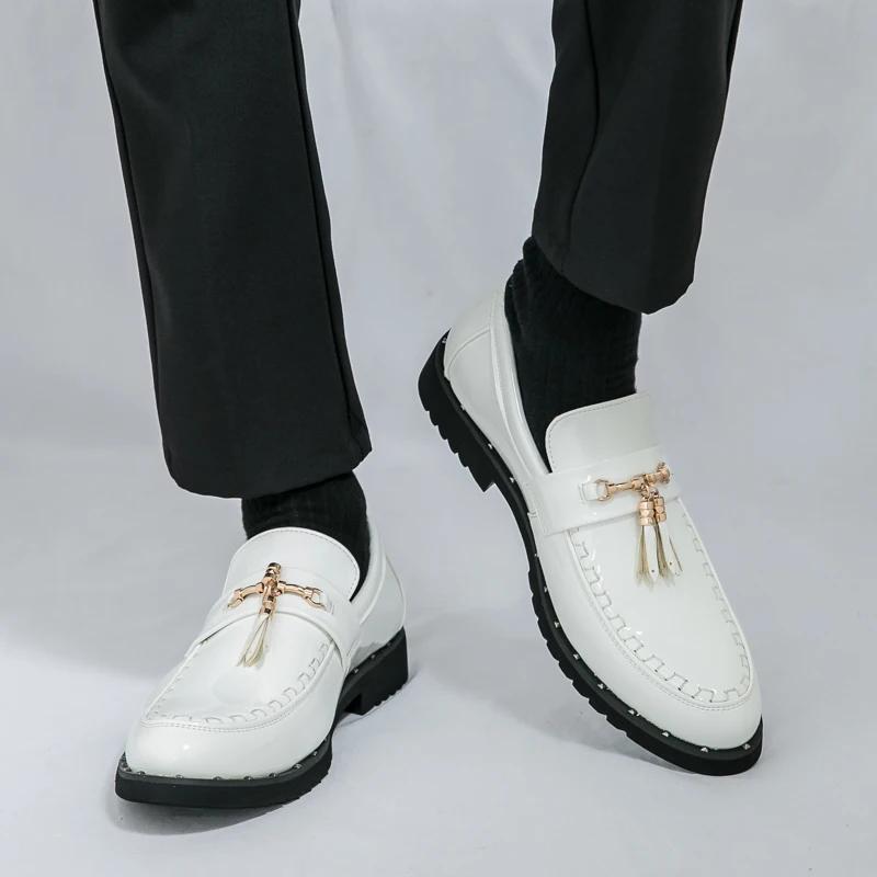 Fashion High Quality Leather Mens Loafers Moccasins Shoes Stylish Designer Man Casual Flats Handmade Formal Slip on Male Boat Footwear