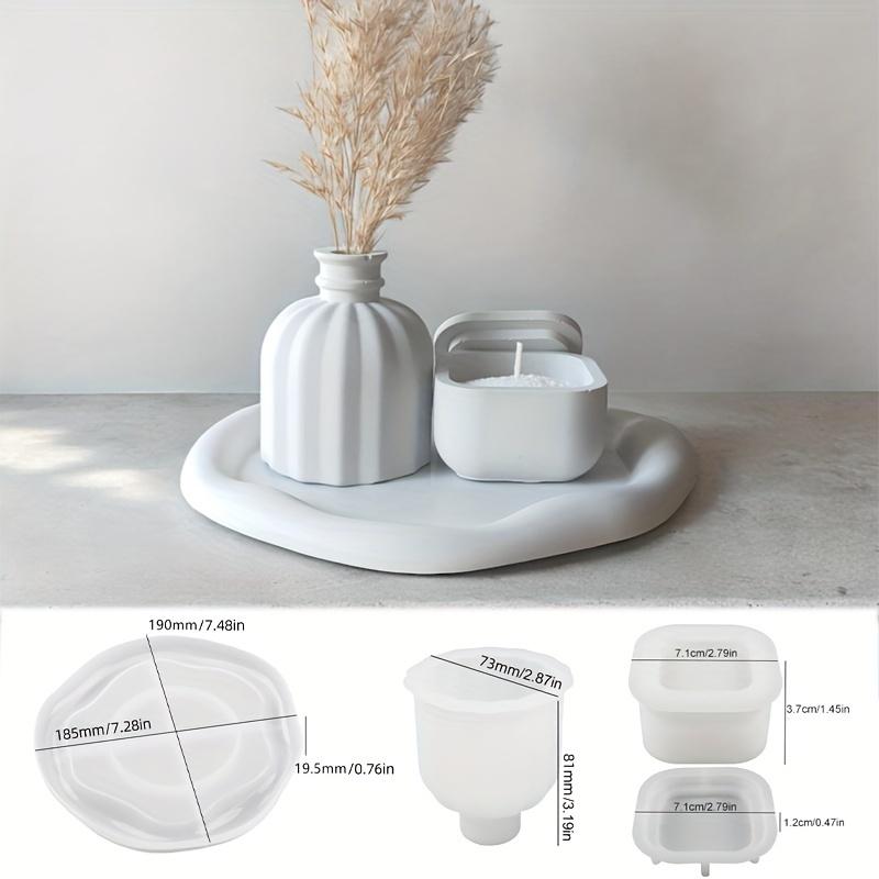 3 adet Silikon Saklama Kalıpları Kendin Yap Epoksi Reçine Kalıpları El Yapımı Alçı Beton Çimento El Sanatları Mumluk Kalıpları Ev Dekorasyonu