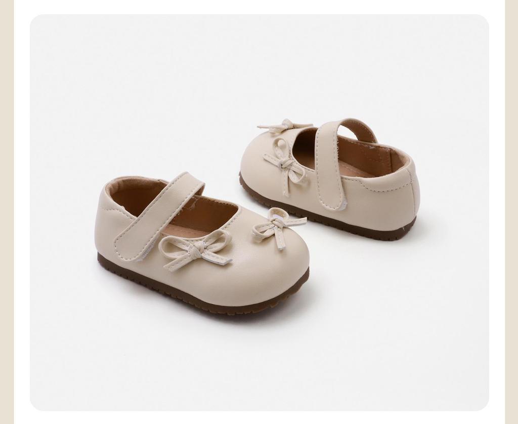 Spring 2026 Baby Girls Bow Pre-Walking Princess Shoes - Soft Sole & Versatile Design