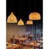 A8L Bamboo Pendant Lamp: New Chinese Zen Style, Rattan Woven Design, Ideal for Tea Rooms, Dining Areas & Teahouses with Japanese Antique Touch.