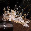 Fashion Gold Wedding Butterfly Headband Bohemian Headpiece Crystal Pearl Hair Vine Flower Halo Bridal Hair Accessories