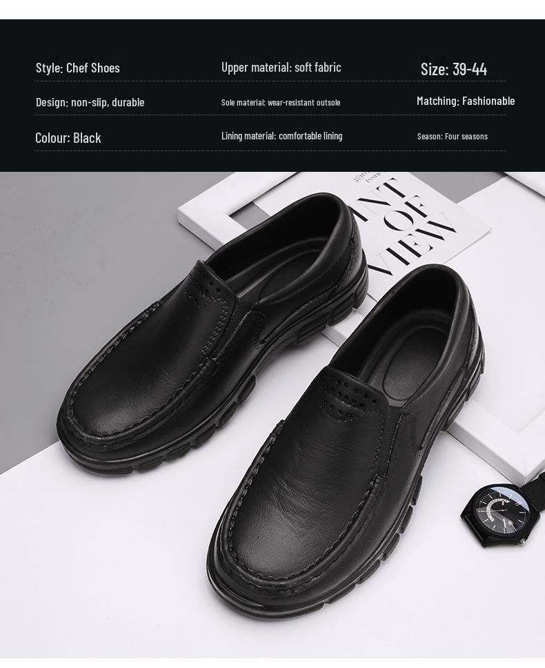 Men's Summer Waterproof Non-Slip EVA Chef Shoes - Lightweight, Thick-Soled Casual Kitchen Footwear