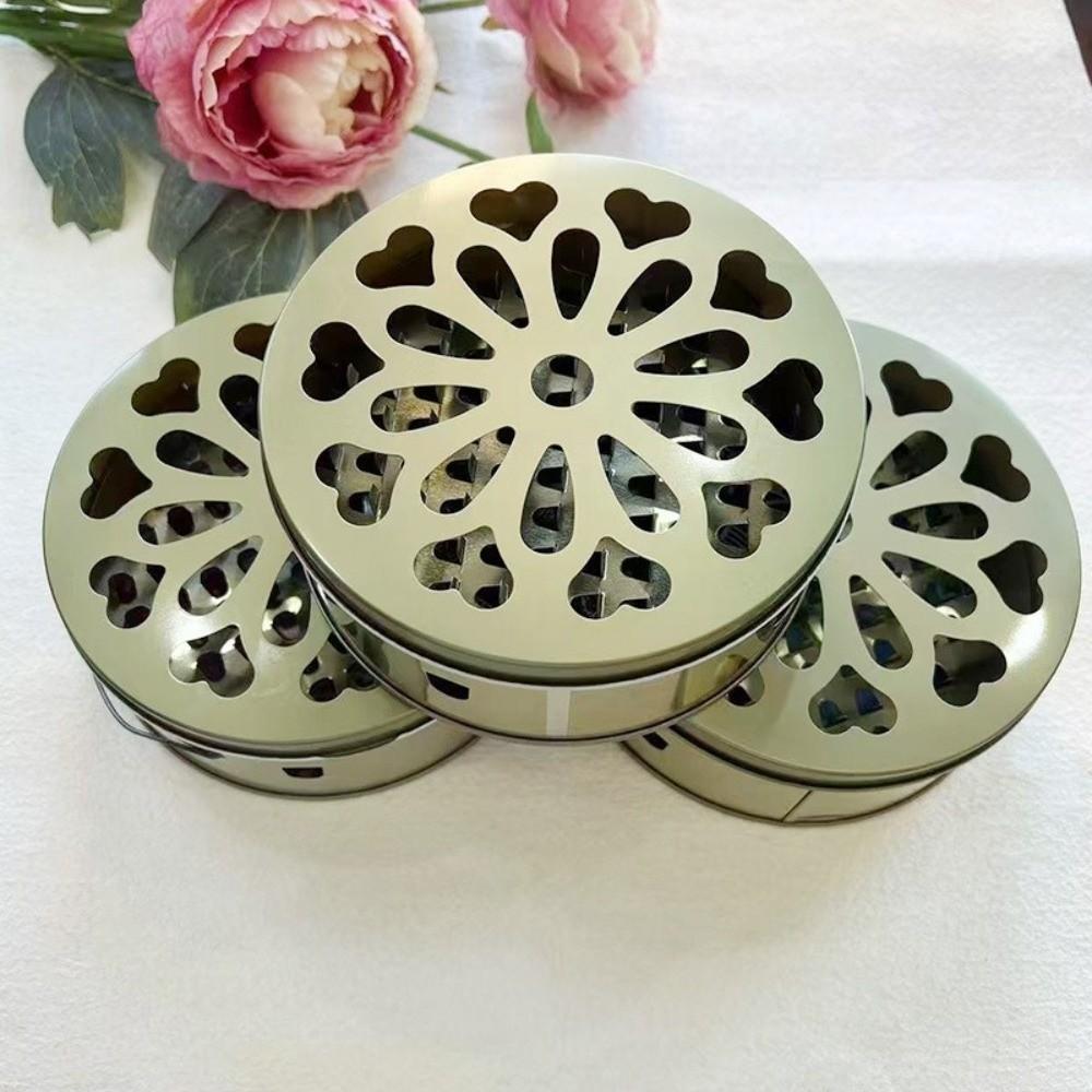 Hollow Out Incense Burner Box with Handle Lid Mosquito Incense Box Sandalwood Box  Home Decorative