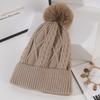 Knitted Hat for Women In Winter Warm Plus Velvet Thickened Wool Ball Wool Hat Korean Style Trendy Versatile Cycling Ski Ear Protection Hat