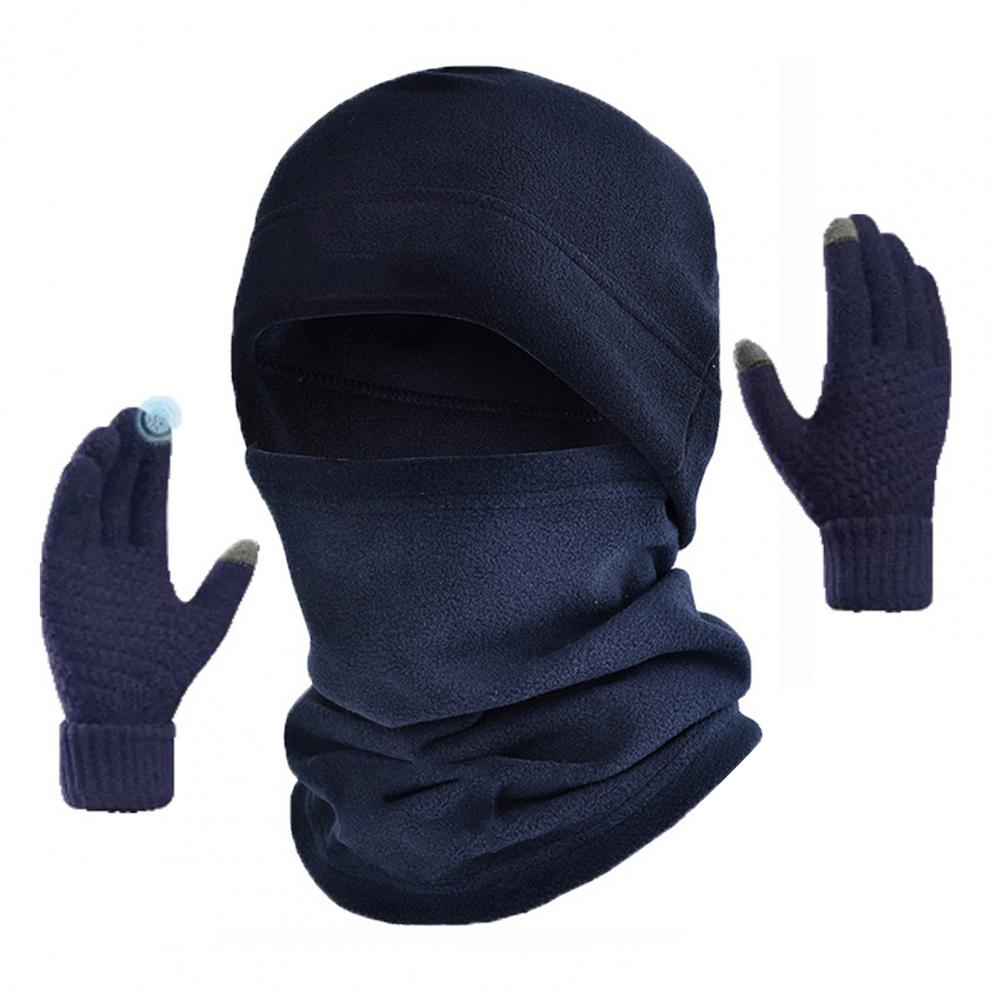 

3 шт./компл. Зимний велоспорт гетра для шеи шапка перчатка теплый холодная погода ветрозащитный мужской женский уличный лыжный мотоциклетный гетра для шеи One Size