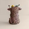 Creative Highland Cattle Resin Statue for Garden and Home Decor