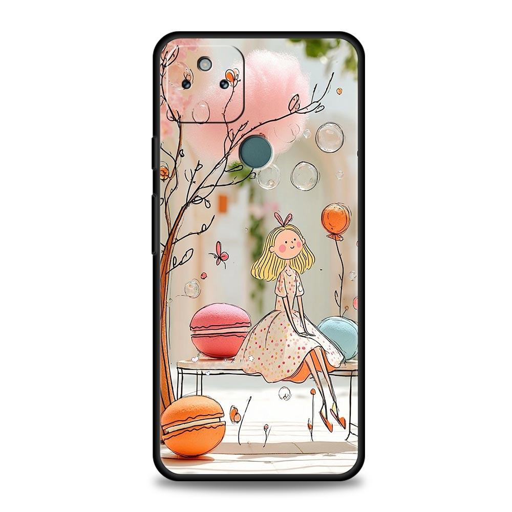 

Cartoon Girl Phone Case Cover for Google Pixel 10 9 8 7 6 9A 8A 7A 6A Pro Shockproof Soft TPU 10 Pro XL Shell Fundas Capas Coque Pixel 7A