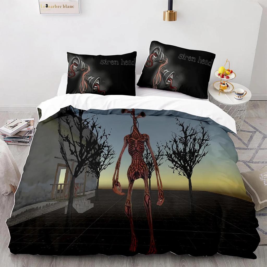 Povlečení na hlavu Siréna Single Twin Full Queen King Size Siréna Head Bed Set Sady přikrývek pro děti do ložnice pro děti 3D tisk 001