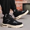 Fashion Thick Soled Quality Short Boots Versatile Trendy Men's Work Shoes Lace Up Casual Sports British Style Men Platform Boots