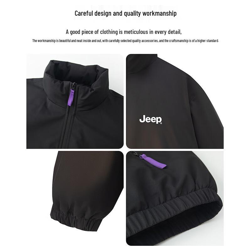 JEEP Men's 2025 Autumn/Winter Padded Windproof Baseball Jacket