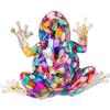 Natural Crystal Gravel Resin Frog Figurines - Healing Zen Decor for Fishbowl, Aquarium & Home, Handmade Frog Statues Collection, Spiritual Gift